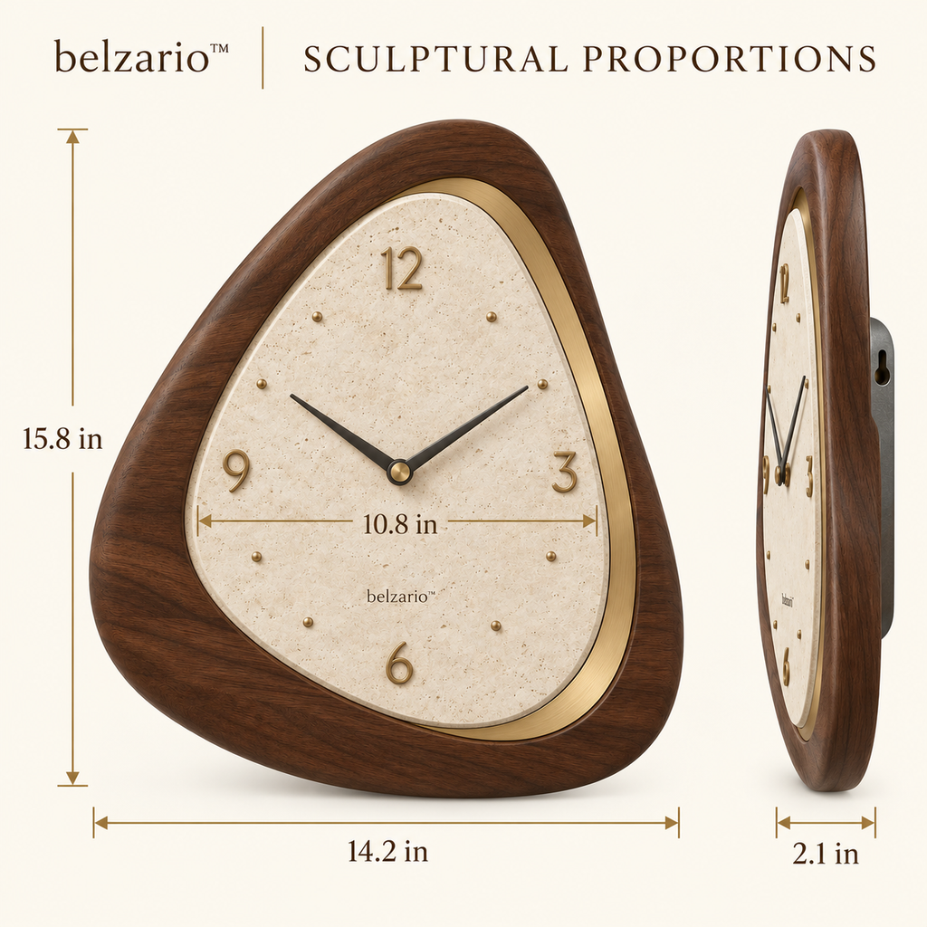 belzario™ Contemporary Wooden Accent Clock