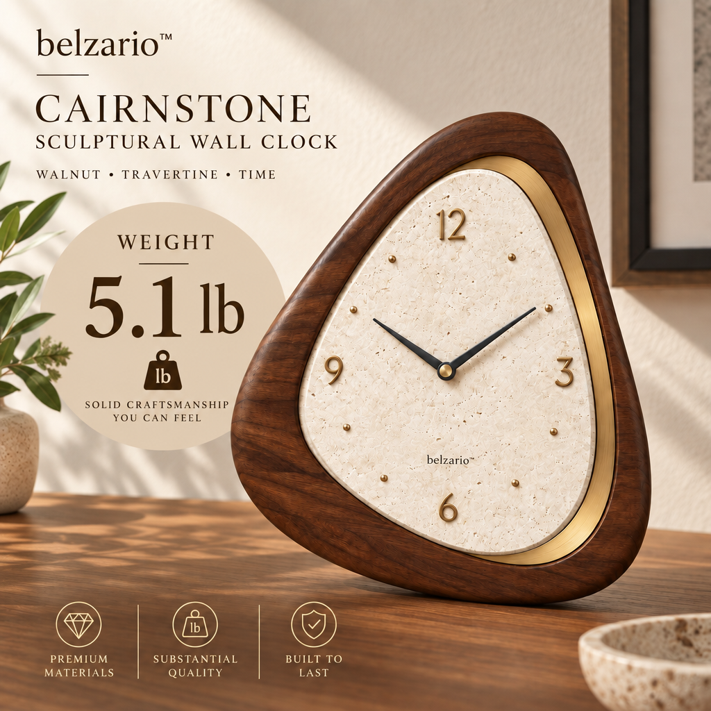 belzario™ Contemporary Wooden Accent Clock