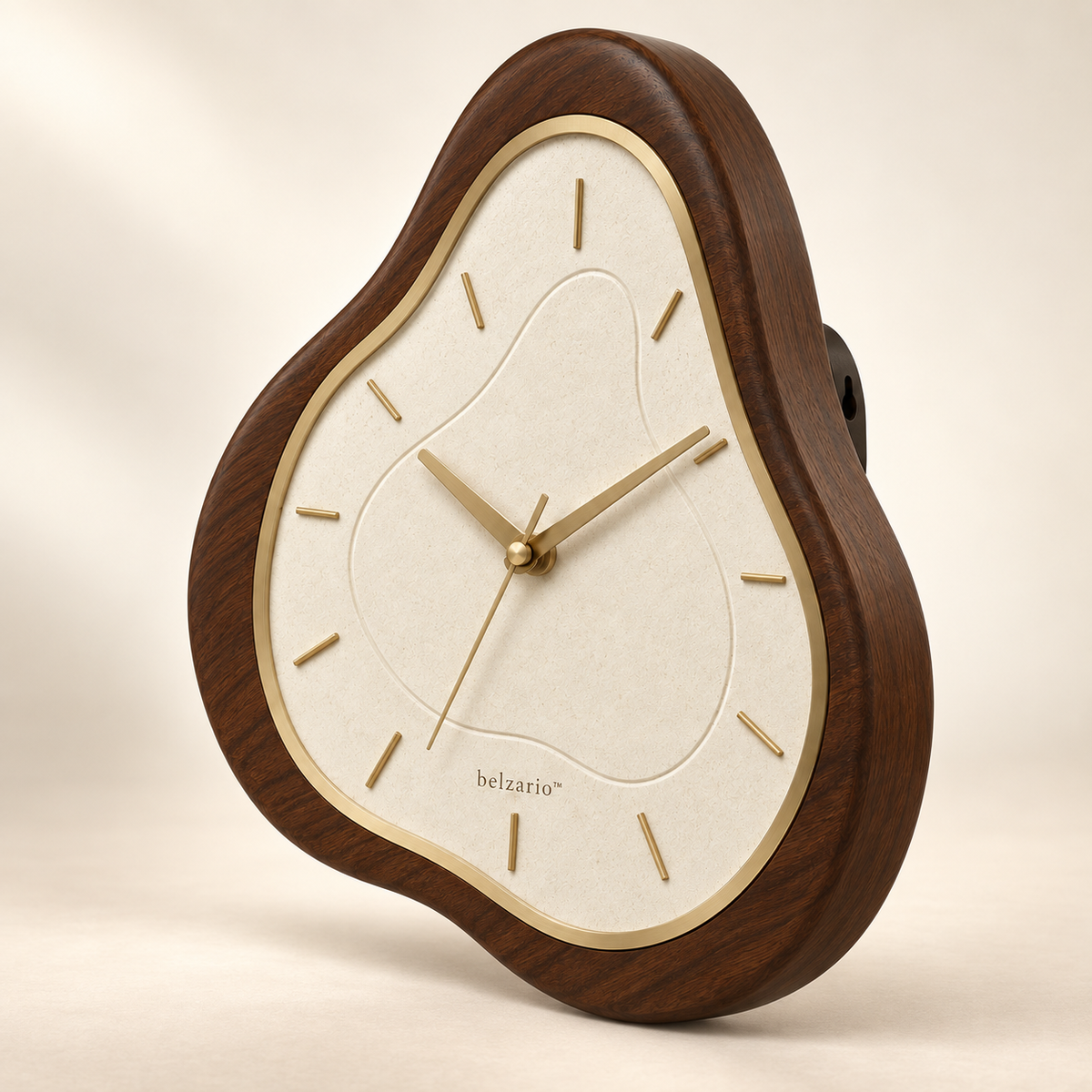 belzario™ Sculptural Artistic Wall Clock – Modern Organic Wood-Inspired Decor