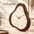 belzario™ Sculptural Artistic Wall Clock – Modern Organic Wood-Inspired Decor