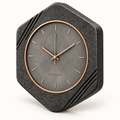 belzario™ Sculptural Stone-Textured Geometric Wall Clock