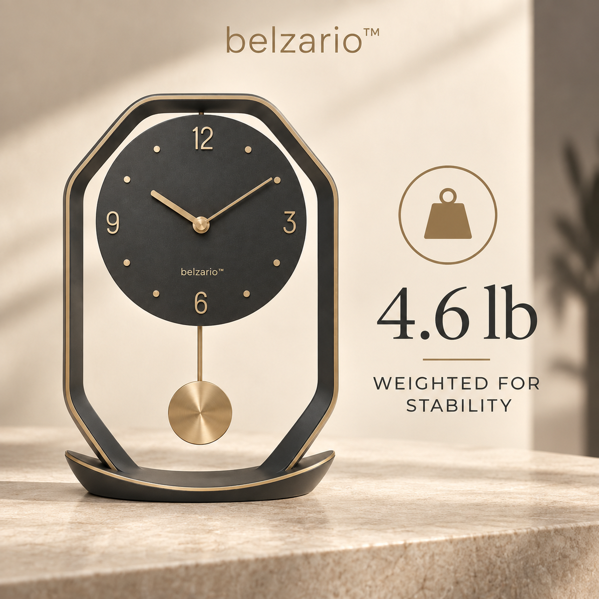 belzario™ Arclune Sculptural Pendulum Clock