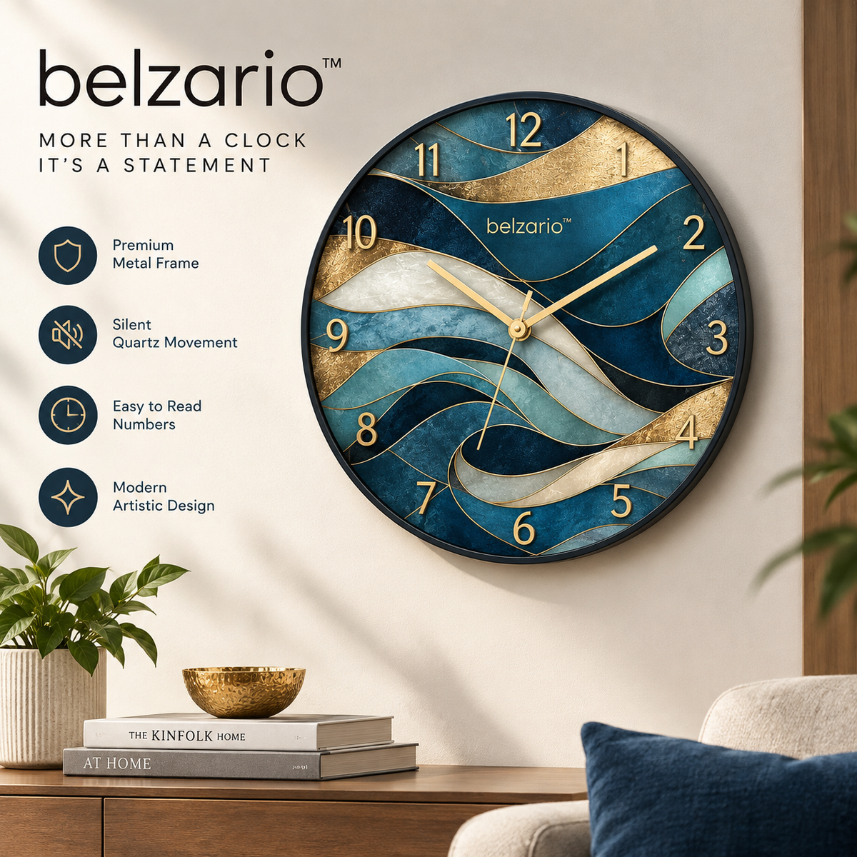 belzario™ Contemporary Statement Wall Clock