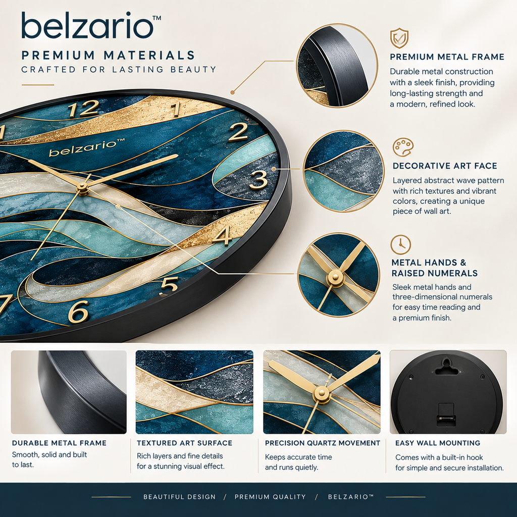 belzario™ Contemporary Statement Wall Clock